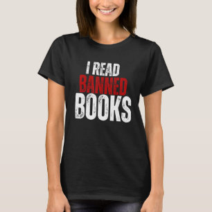 Retro Cool I Read Banned Books Book Worms T-Shirt