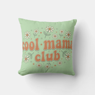 Retro Cool Mama Club Groovy Daisy Muttertag App Kissen