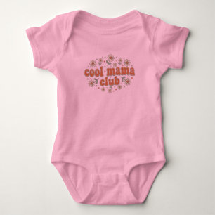 Retro Cool Mama Club Groovy Daisy Muttertags-App Baby Strampler