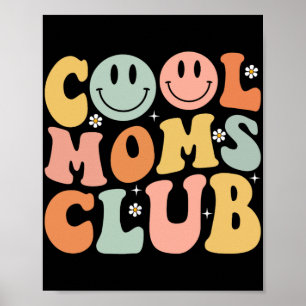 Retro Cool Mütter Club Mama Lächeln Glückliches Ge Poster