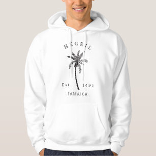 Retro Cool Negril Strand Jamaika Einzigartige Palm Hoodie