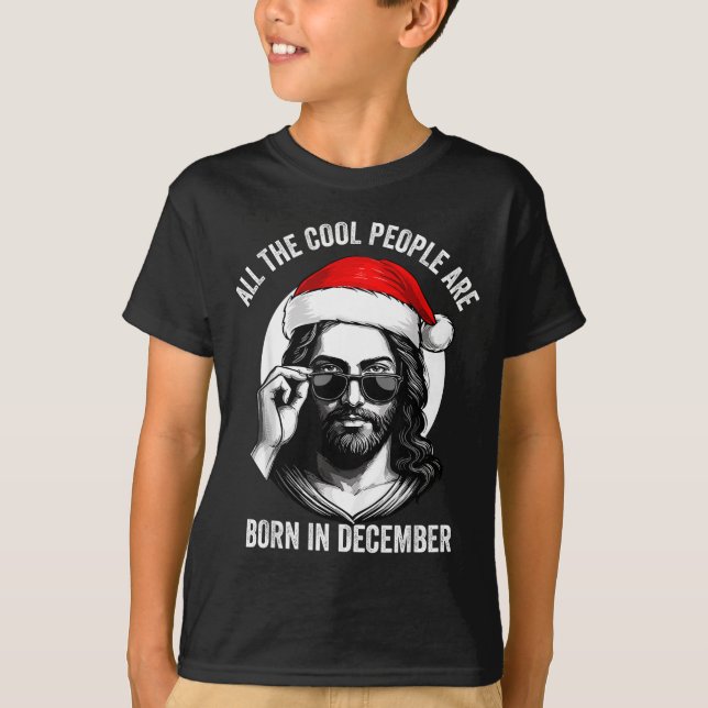Retro Cool People Are Born In December Christian C T-Shirt (Vorderseite)
