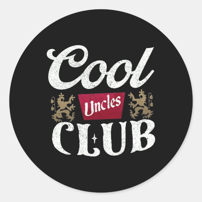Retro Cool Uncles Club MASI - The Restaurant Risto Runder Aufkleber (Vorderseite)