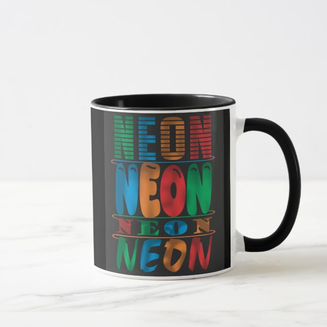 Retro, Cool und auffälliges Neon Tasse (Rechts)