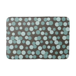 Retro Coole braune blaue Punkte Badezimmer Rug Bad Badematte
