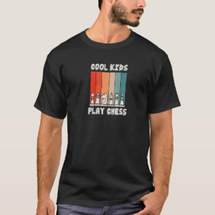 Retro Coole Kinder spielen Schach Vintage Schachpa T-Shirt