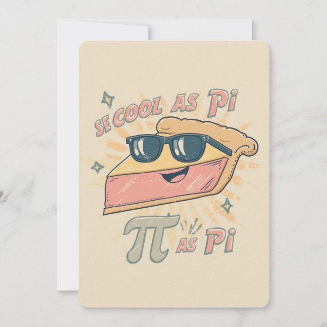 Retro Coole Pi-Party-Einladung Einladung (Vorderseite)