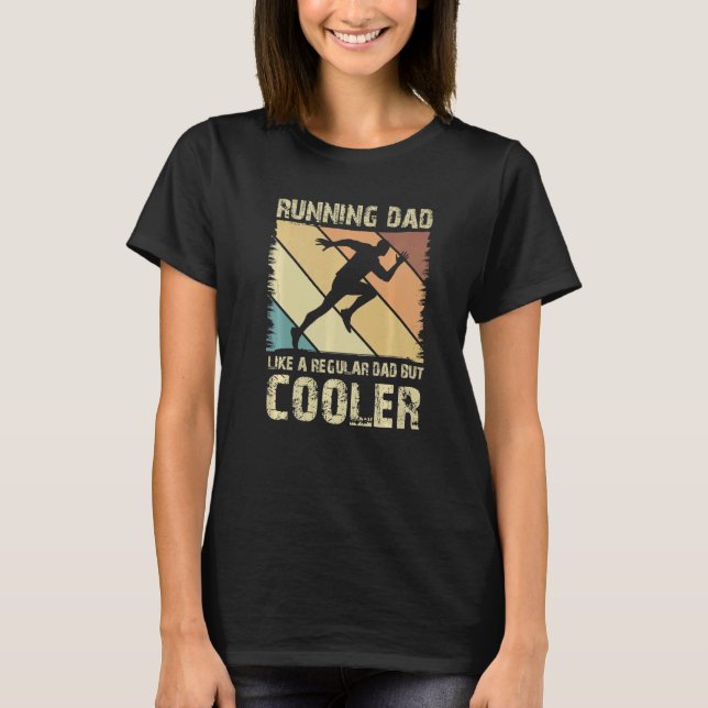Retro Cooler Father Marathoner Marathon Runner Run T-Shirt (Vorderseite)