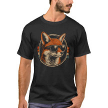 Retro Cooler Fuchs mit Sonnenbrille Vintage Wildli