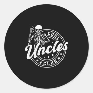 Retro Cooler Onkel Club Lustig Neuer Onkel Männer  Runder Aufkleber