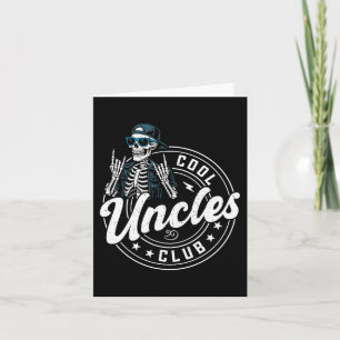 Retro Cooler Onkel Club Lustiges Skelett Neuer Onk Karte