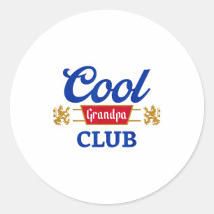 Retro Cooler Opa Club Familienpassende Geschenke z Runder Aufkleber