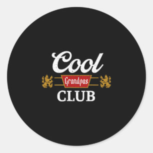 Retro Cooler Opa Club Familienpassende Vater Runder Aufkleber