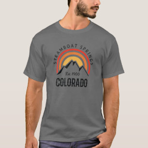 Retro Cooles Dampfboot Springs CO Rocky Mountains  T-Shirt