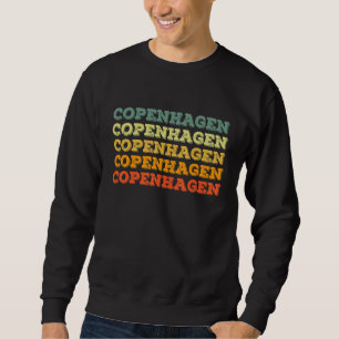 Retro Copenhagen Denmark Vintag Reisender Sweatshirt
