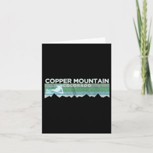 Retro Copper Mountain, Colorado gestörtes Skifahre Karte