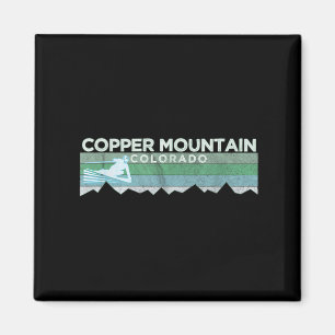 Retro Copper Mountain, Colorado gestörtes Skifahre Magnet