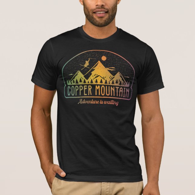 Retro Copper Mountain Ski Adventure ist Gewartet T-Shirt (Vorderseite)