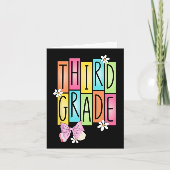 Retro Coquette Zurück zur Schule Gir Karte (Vorderseite)