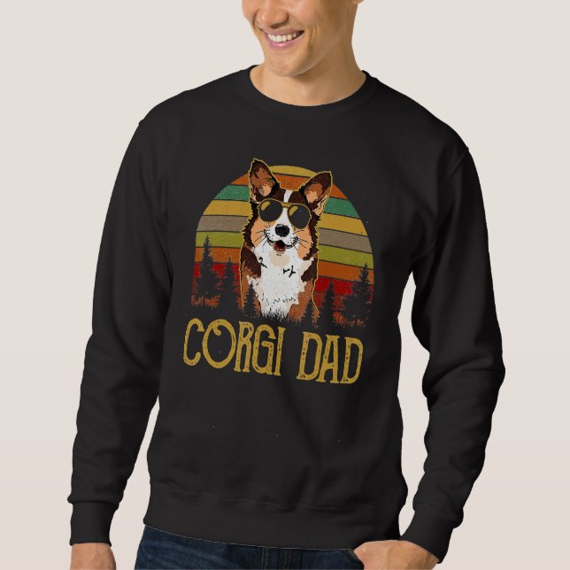 Retro Corgi Dad  Dog Owner Pet Welsh Corgi Father Sweatshirt (Vorderseite)