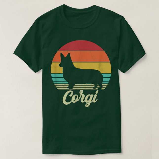 Retro Corgi Dog Lover T-Shirt (Design vorne)