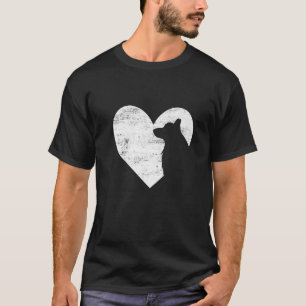 Retro Corgi Hund Herz Valentinstag Hunde Liebhaber T-Shirt