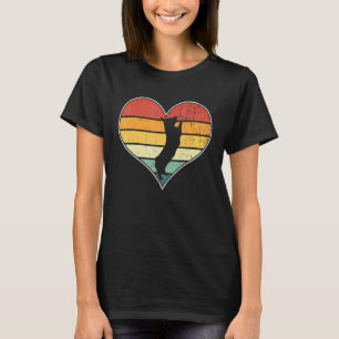 Retro Corgi Hund Herzen Welpe Valentinstag T-Shirt