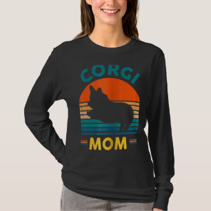 Retro Corgi Mama Dog Mutter Besitzer Vintager Grap T-Shirt