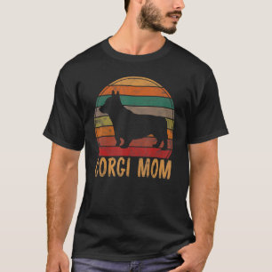 Retro Corgi Mutter Hund Muttertier Pet Welsh Corgi T-Shirt