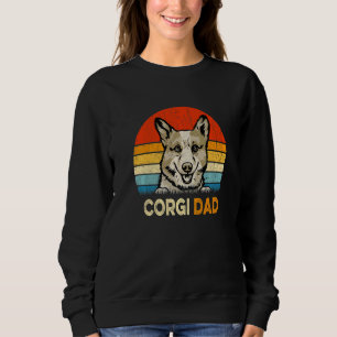 Retro Corgi Vater Vater's Day Vintag Hund Vater Pr Sweatshirt