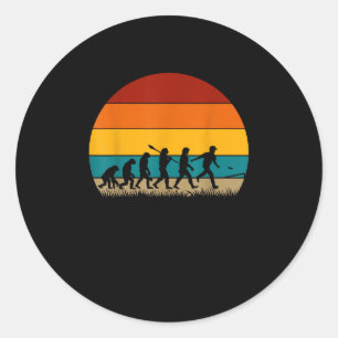 Retro Cornhole Evolution Lustiges Cornhole Runder Aufkleber