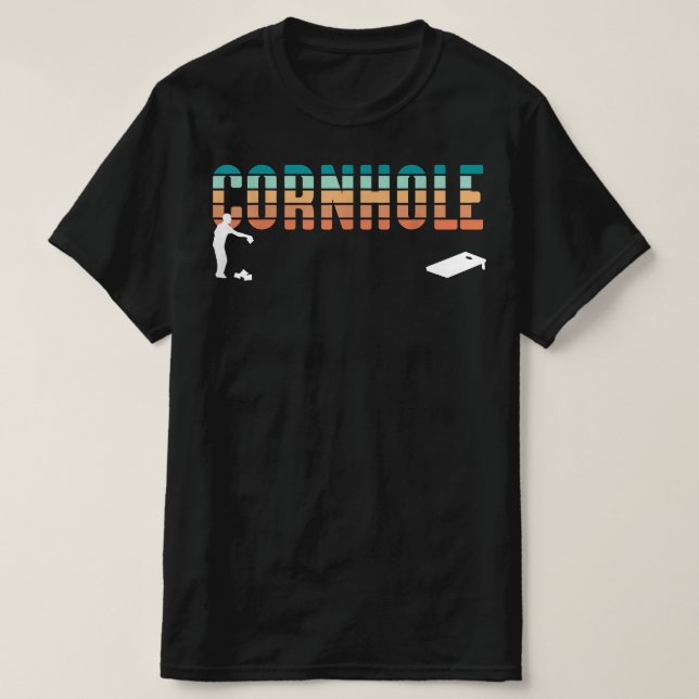 Retro Cornhole Funny Party Game T-Shirt (Design vorne)