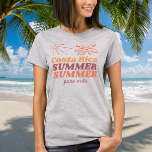 Retro Costa Rica Summer Souvenir T-Shirt