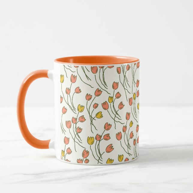 Retro Cottage Sketchy Tulips | Fresh Meadow Tasse (Links)