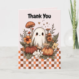 Retro Cottagecore Halloween Baby Dusche Danke Karte