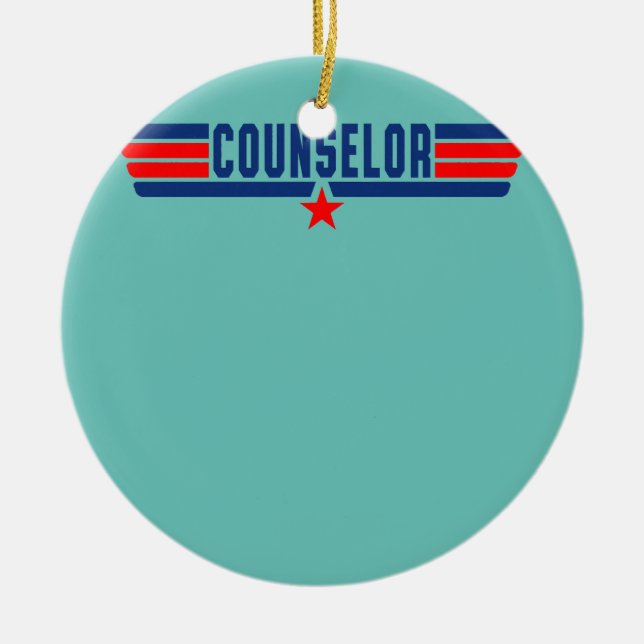 Retro Counselor Funny School Counselor Life Keramik Ornament (Vorne)