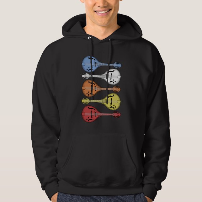 Retro Country Music Mandolin Vintag Bluegrass Hoodie (Vorderseite)
