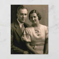 Retro Couple Wedding Portrait 1933