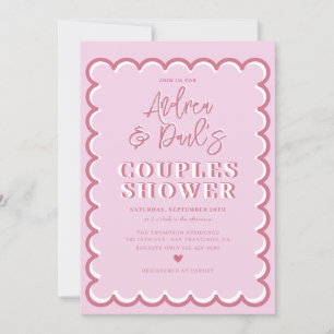 Retro Couples Dusche Einladung