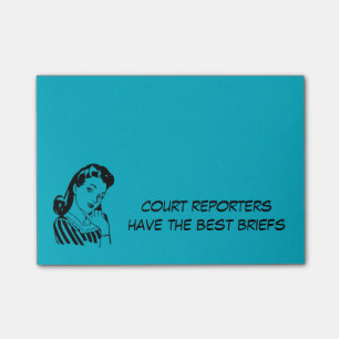 Retro Court Reporters haben das beste Briefs-Zitat Post-it Klebezettel