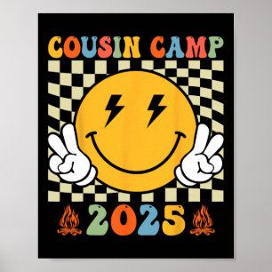Retro-Cousin-Camp 2025 Familienurlaub Sommercamp Poster