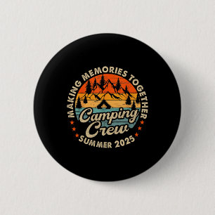 Retro Cousin Crew 2025 Camping Cousins Sommer 2025 Button