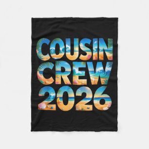 Retro-Cousin-Crew 2026 Camping-Familienurlaub Fleecedecke