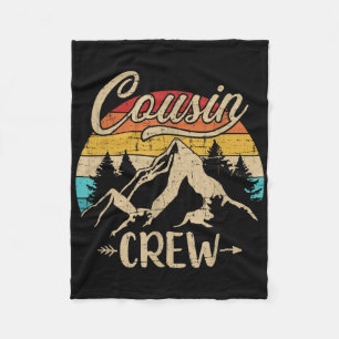 Retro-Cousin-Crew-Camping Outdoor-Sommercamp Fleecedecke