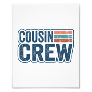 Retro Cousin Crew passende Familientreffen-Geschen Fotodruck