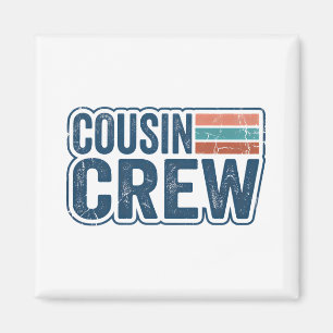 Retro Cousin Crew passende Familientreffen-Geschen Magnet