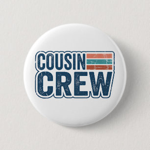 Retro-Cousin-Crew passende Geschenke zum Familient Button