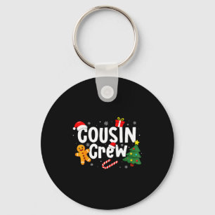 Retro-Cousin-Crew-Weihnachtsmann-Gebäck-Familien-M Schlüsselanhänger