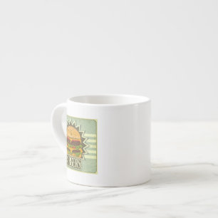 Retro-Cover für Fast-Food-Menü Espressotasse