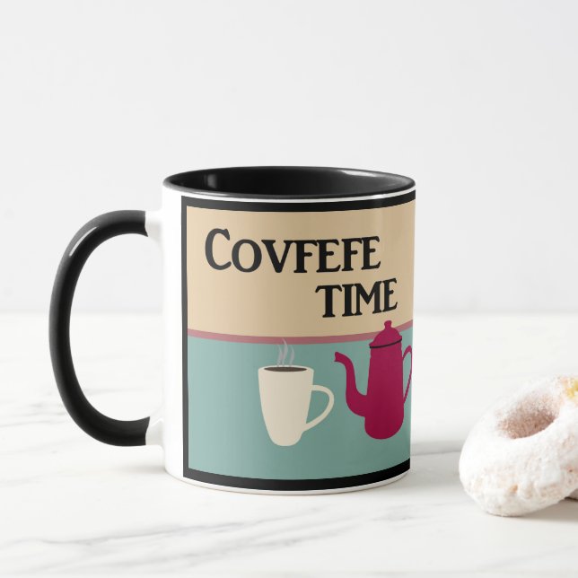 Retro Covfefe Tasse (Mit Donut)